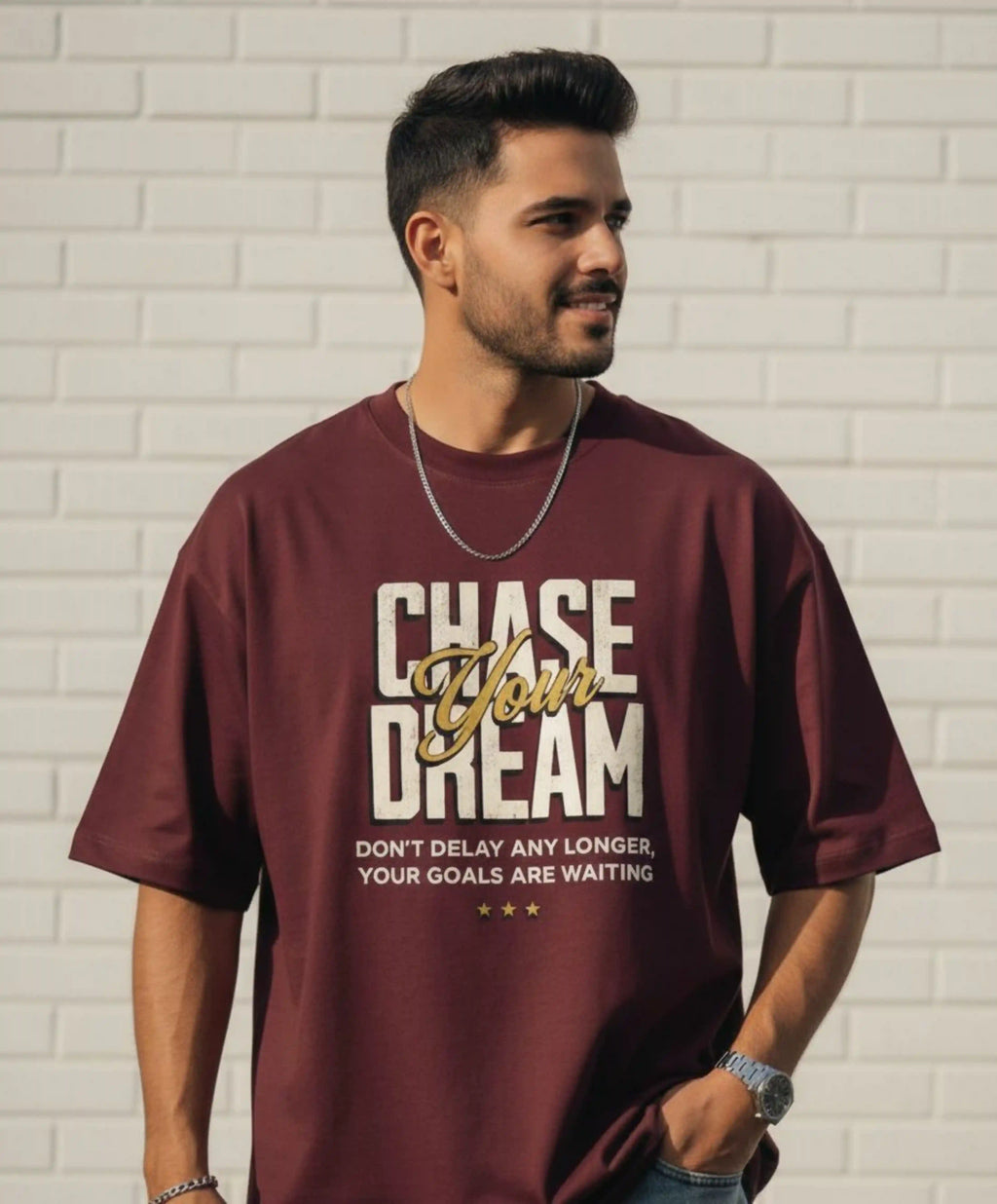Chase Your Dreams | Unisex Premium Oversized T-Shirt – Heavyweight Streetwear