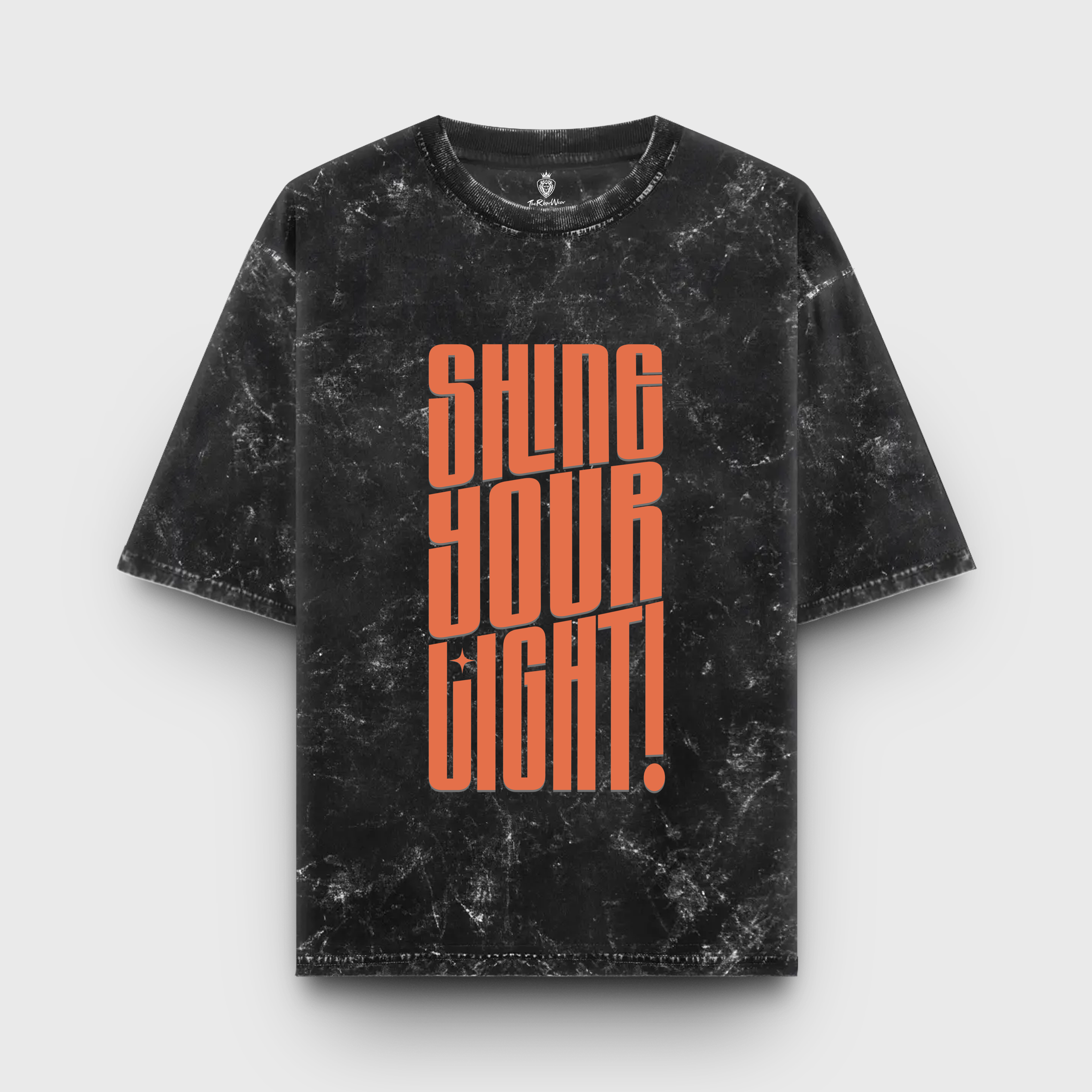 Shine Your Light | Retro Acid Wash Oversized Tee | Unisex | Midweight