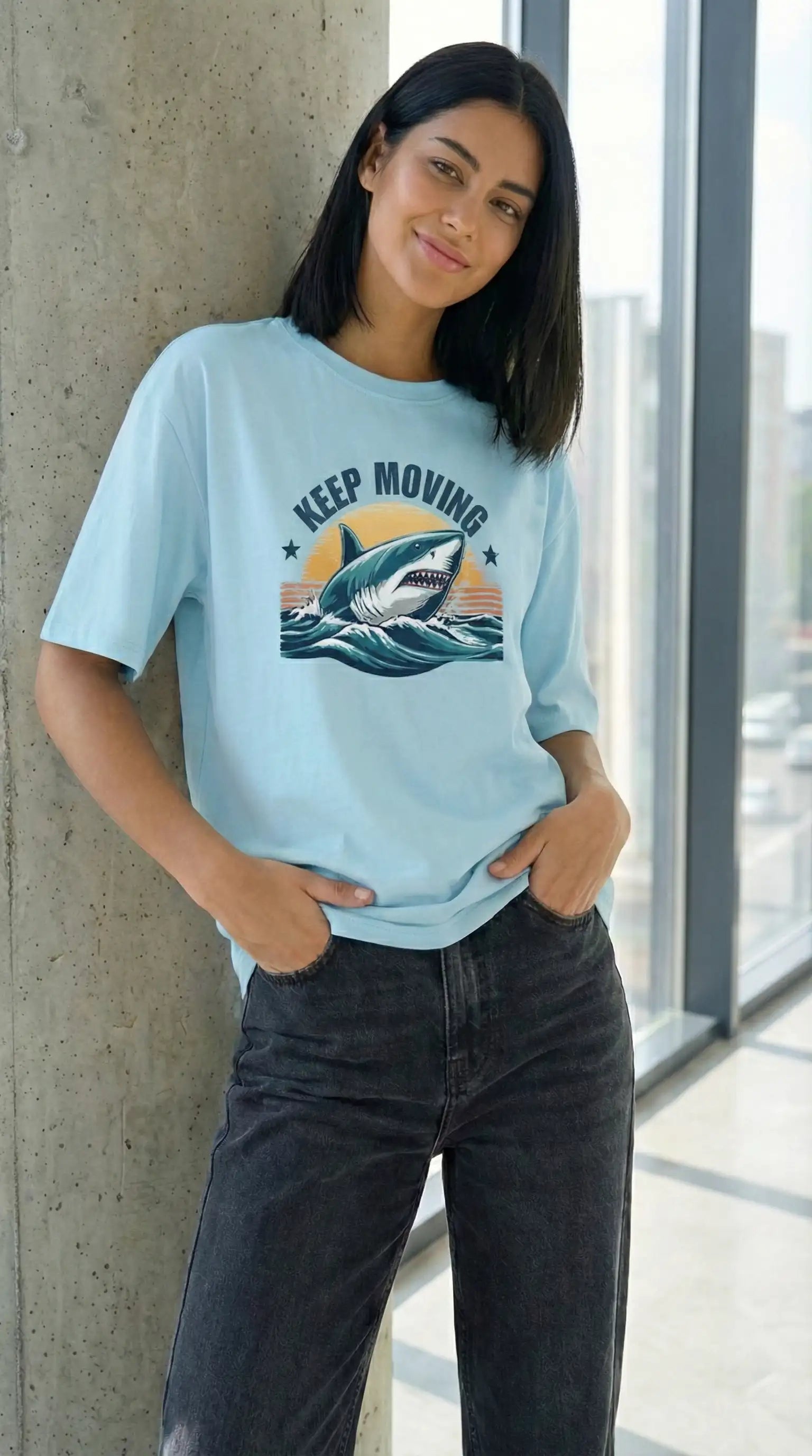 Keep Moving — Unisex Premium Oversized T-Shirt