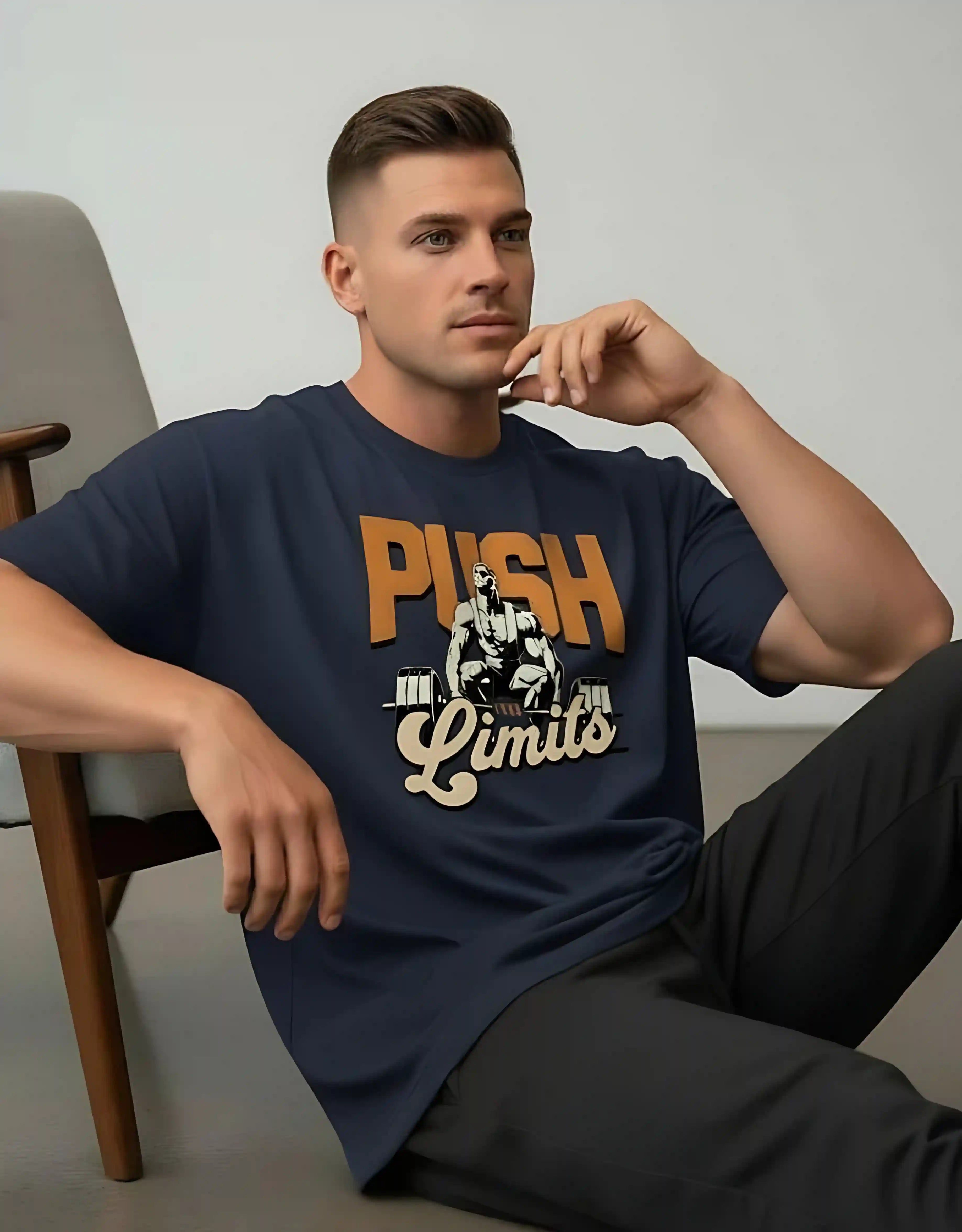 Push Your Limits | Unisex Premium Oversized T-Shirt – Heavyweight Streetwear