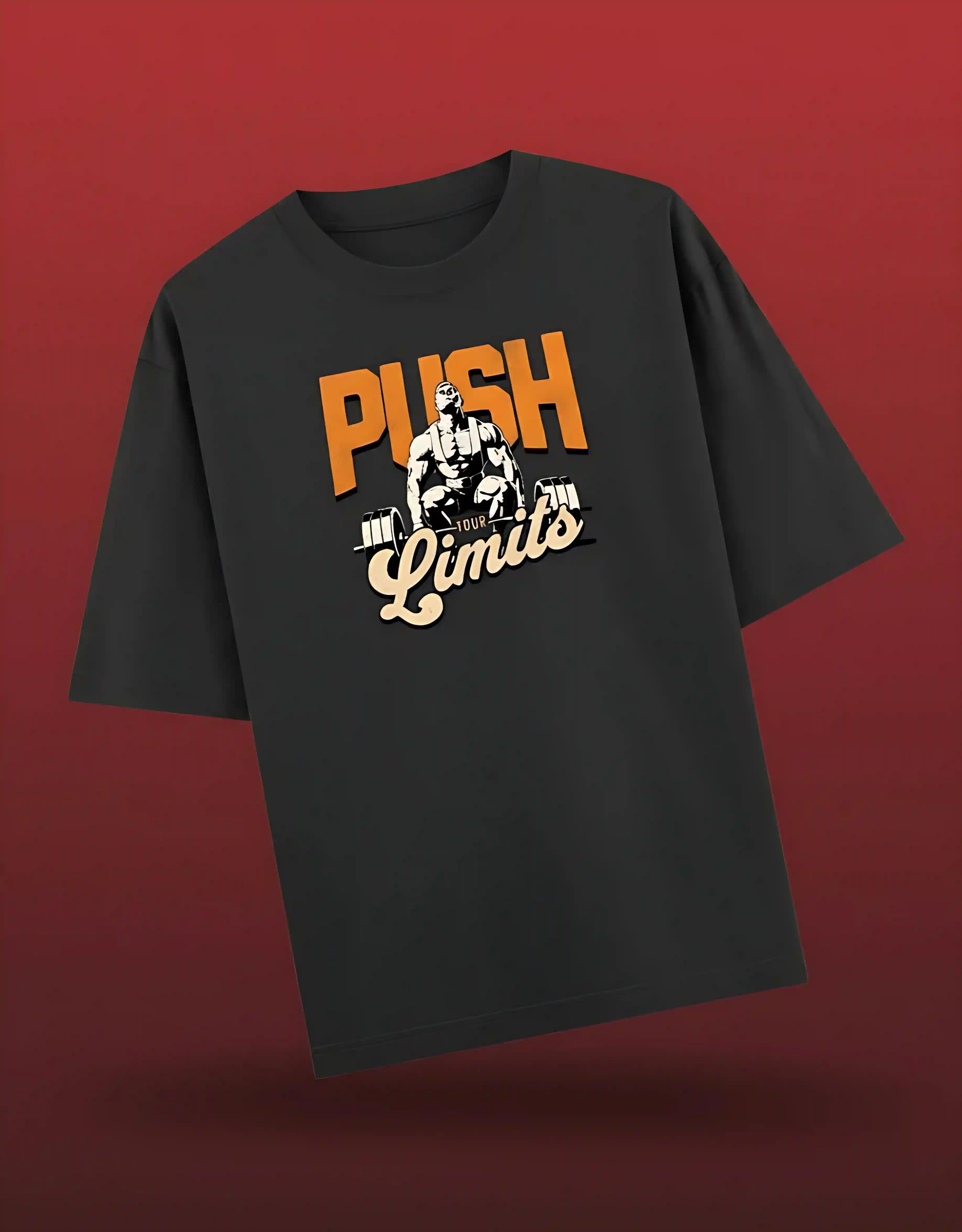Push Your Limits | Unisex Premium Oversized T-Shirt – Heavyweight Streetwear