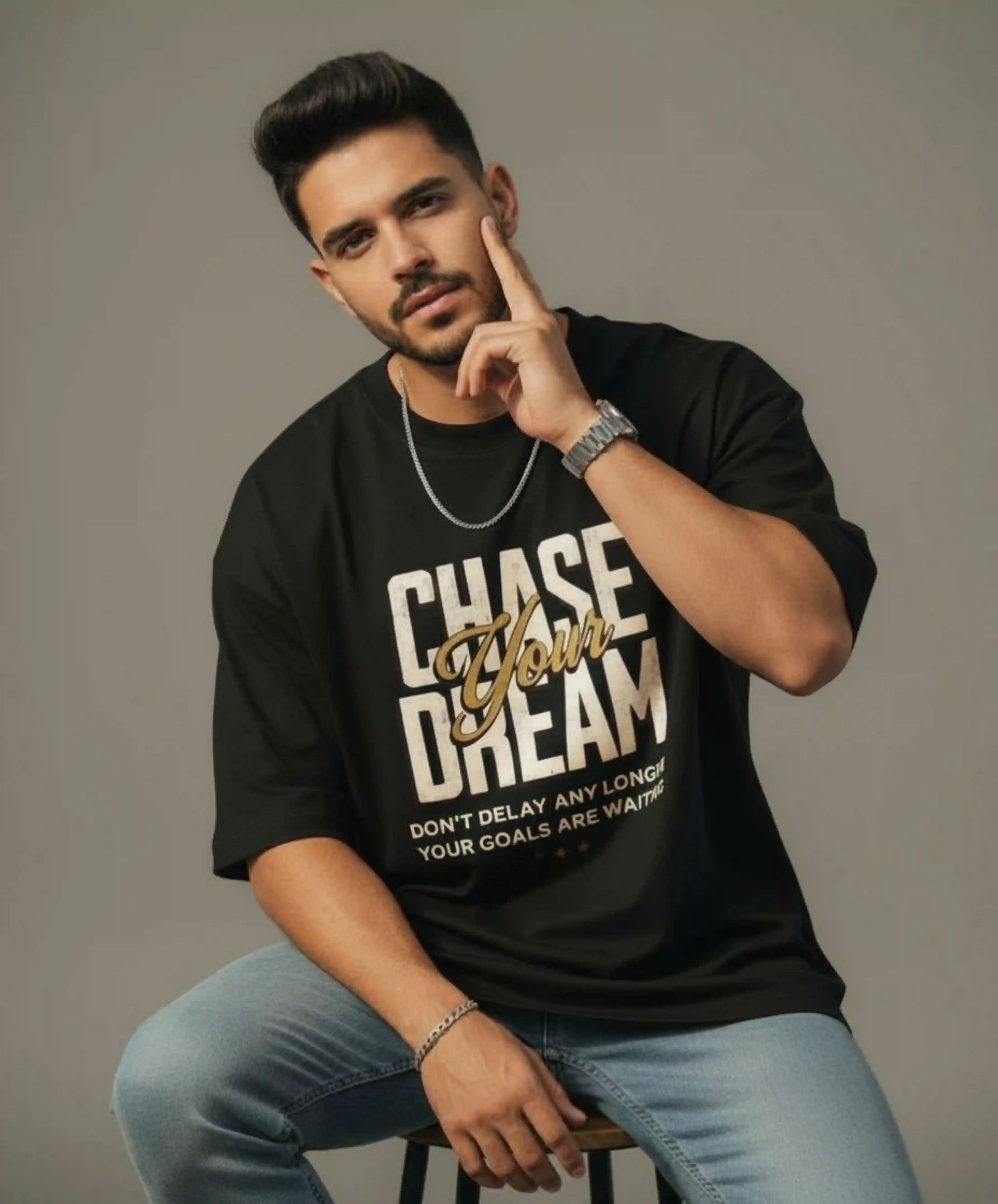 Chase Your Dreams | Unisex Premium Oversized T-Shirt – Heavyweight Streetwear