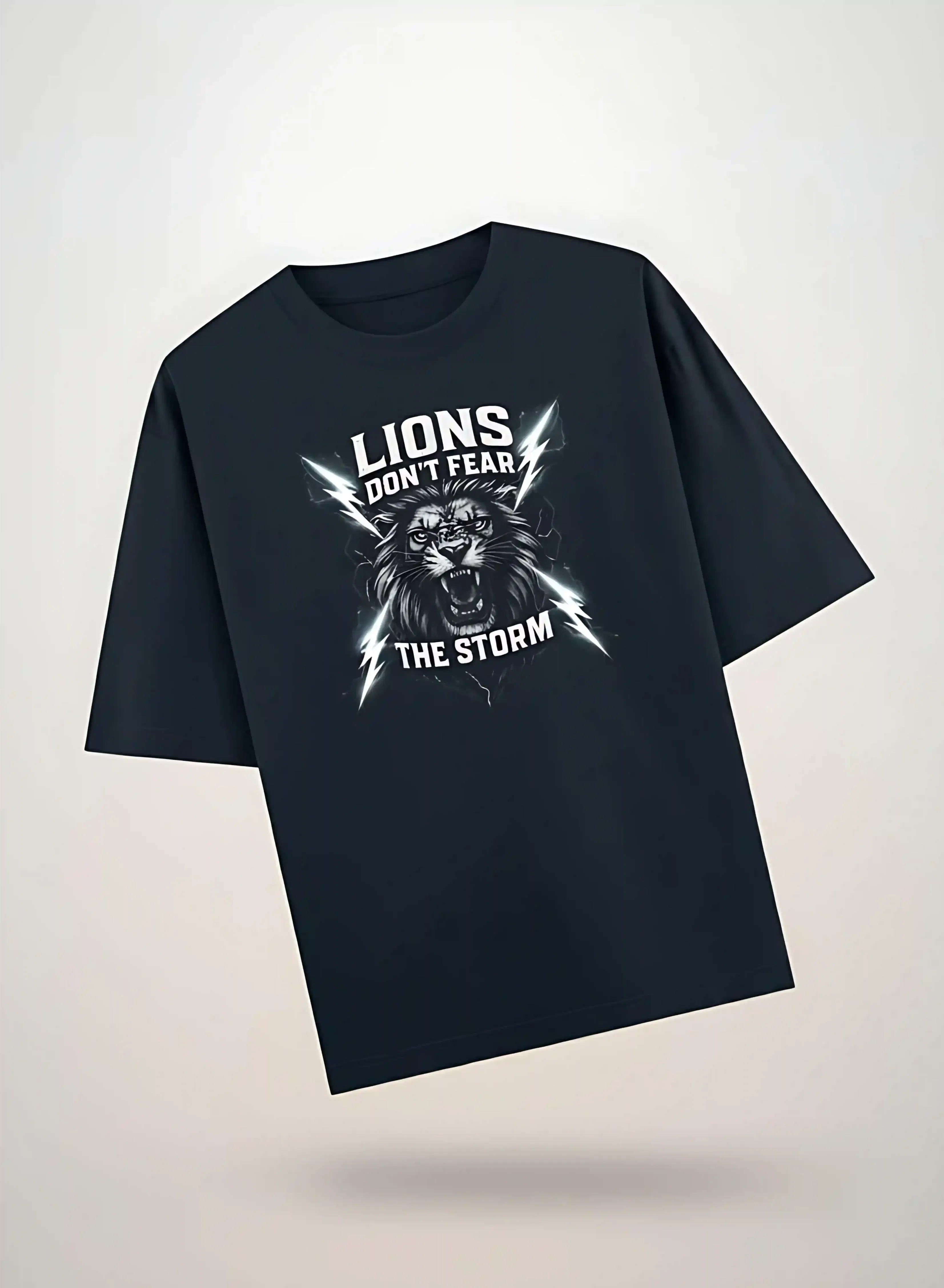 Lions don't fear the Storm | Unisex Premium Oversized T-Shirt – Heavyweight Streetwear