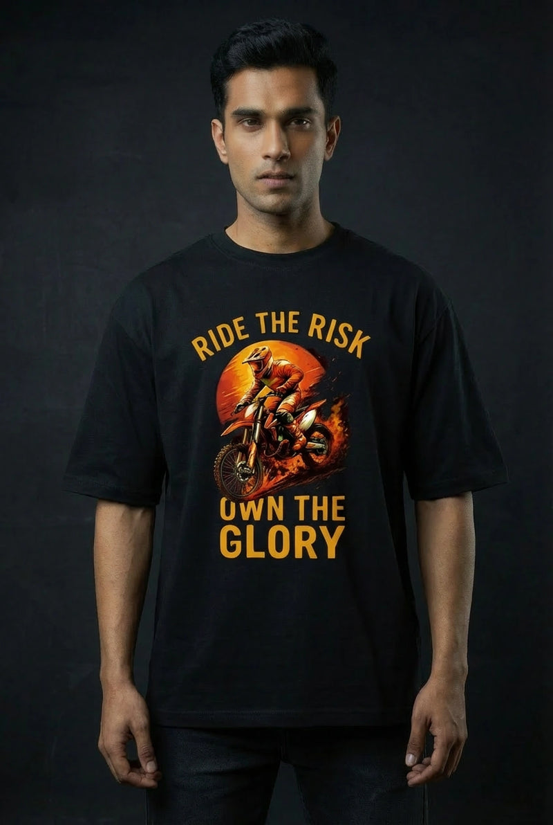 Ride the Risk — Unisex Premium Oversized T-Shirt