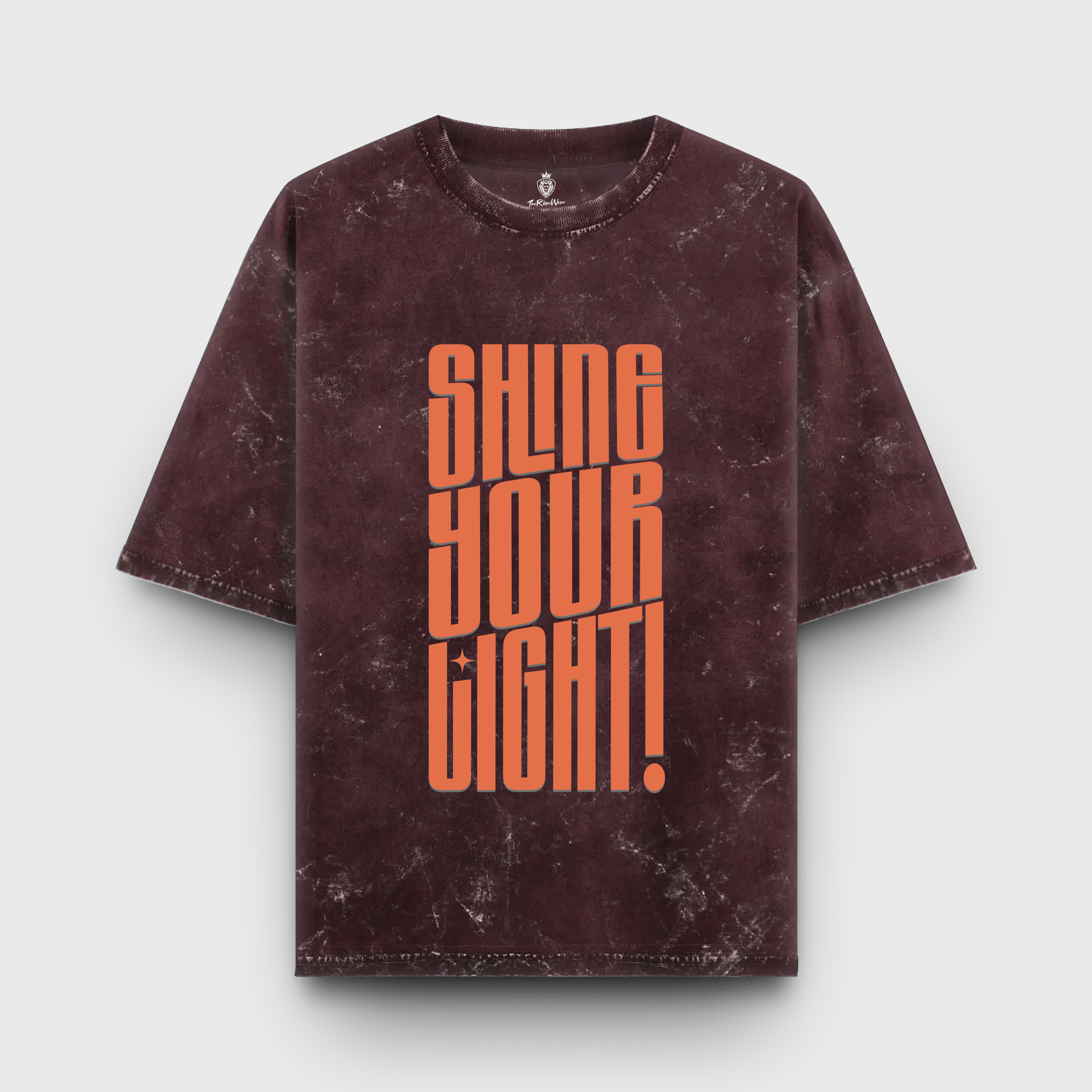 Shine Your Light | Retro Acid Wash Oversized Tee | Unisex | Midweight