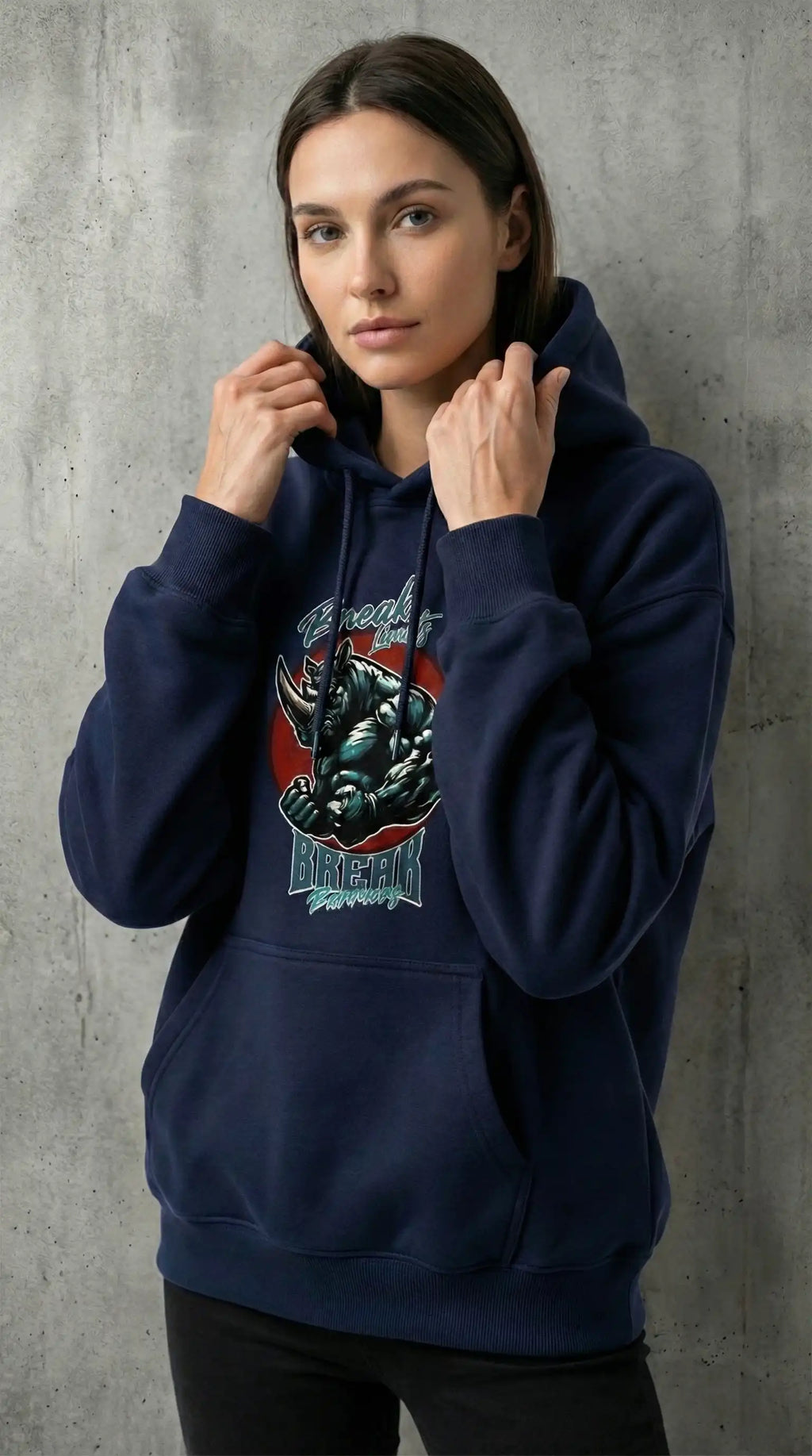 Break Limits Break Barriers — Unisex Premium Oversized Hoodie