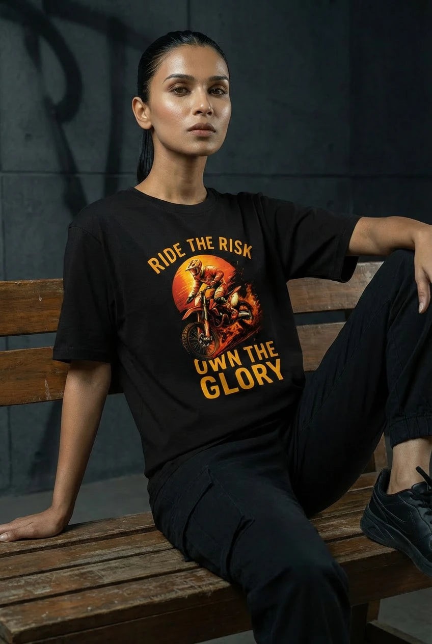 Ride the Risk — Unisex Premium Oversized T-Shirt