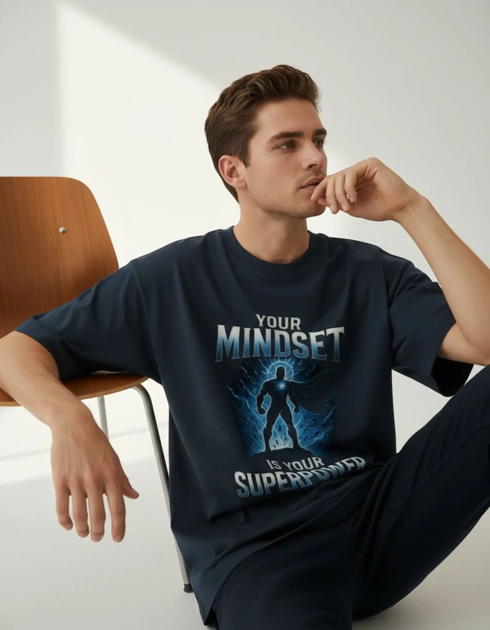 Your Mindset is Your Superpower | Unisex Premium Oversized T-Shirt – Heavyweight Streetwear