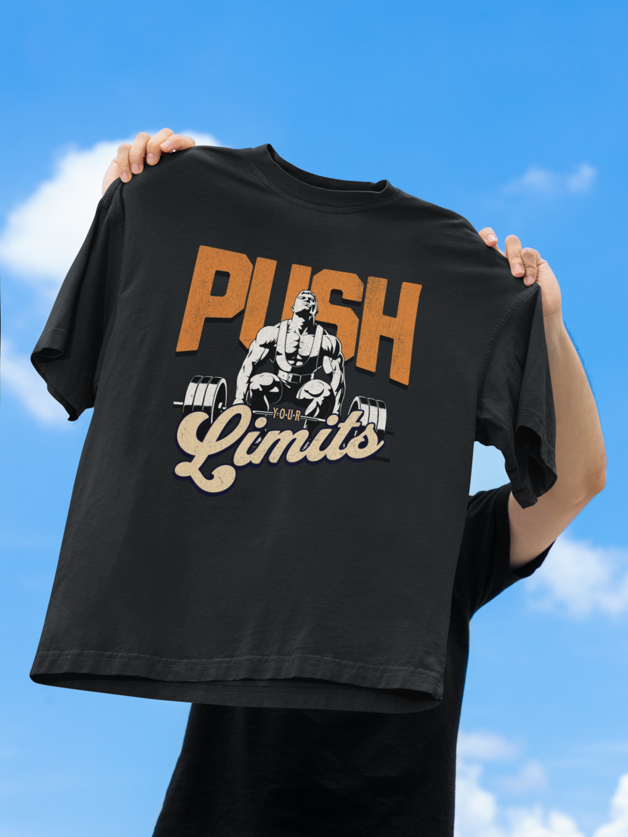 Push Your Limits | Unisex Premium Oversized T-Shirt – Heavyweight Streetwear