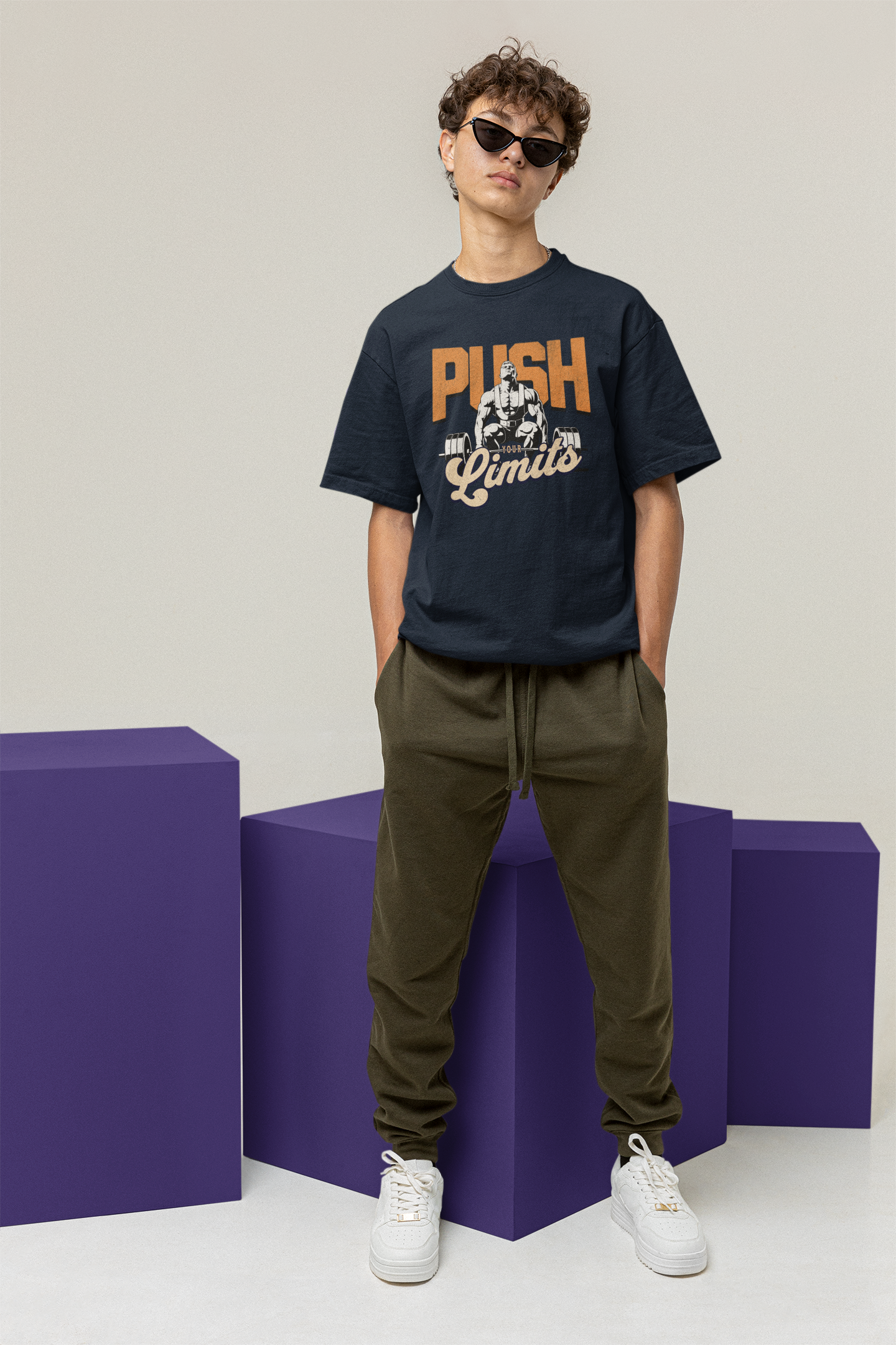 Push Your Limits | Unisex Premium Oversized T-Shirt – Heavyweight Streetwear
