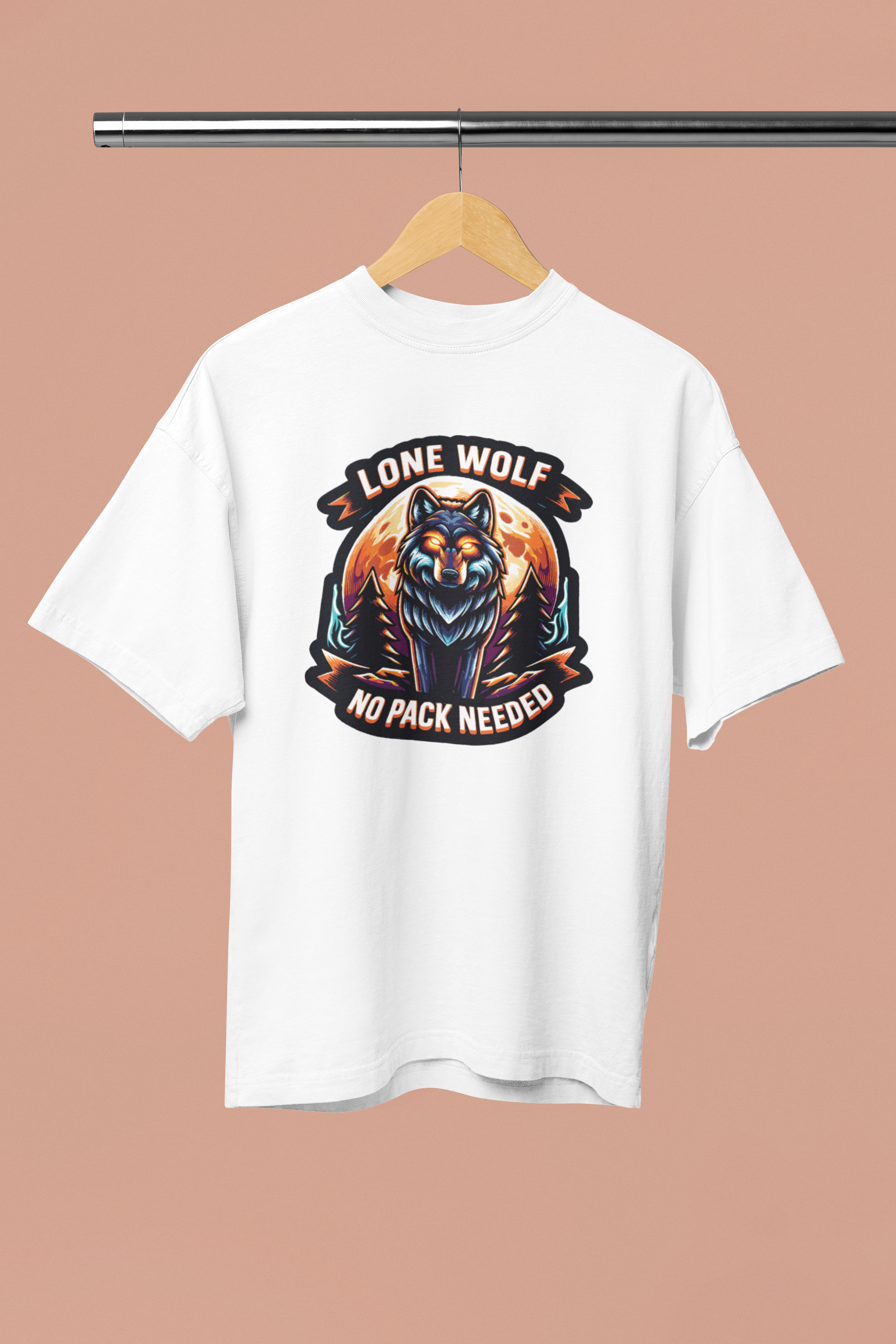 Lone Wolf | Unisex Premium Oversized T-Shirt – Heavyweight Streetwear
