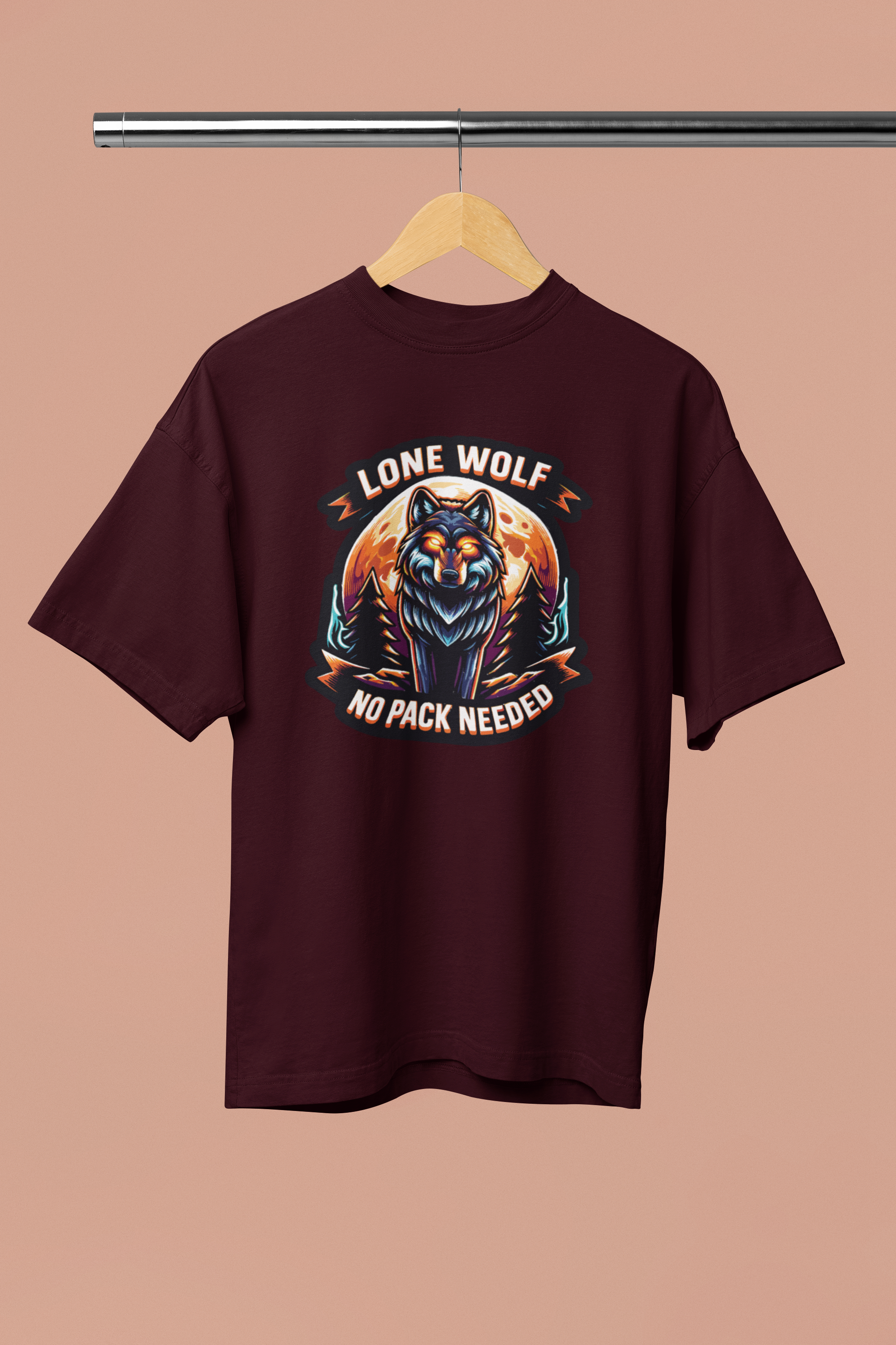Lone Wolf | Unisex Premium Oversized T-Shirt – Heavyweight Streetwear