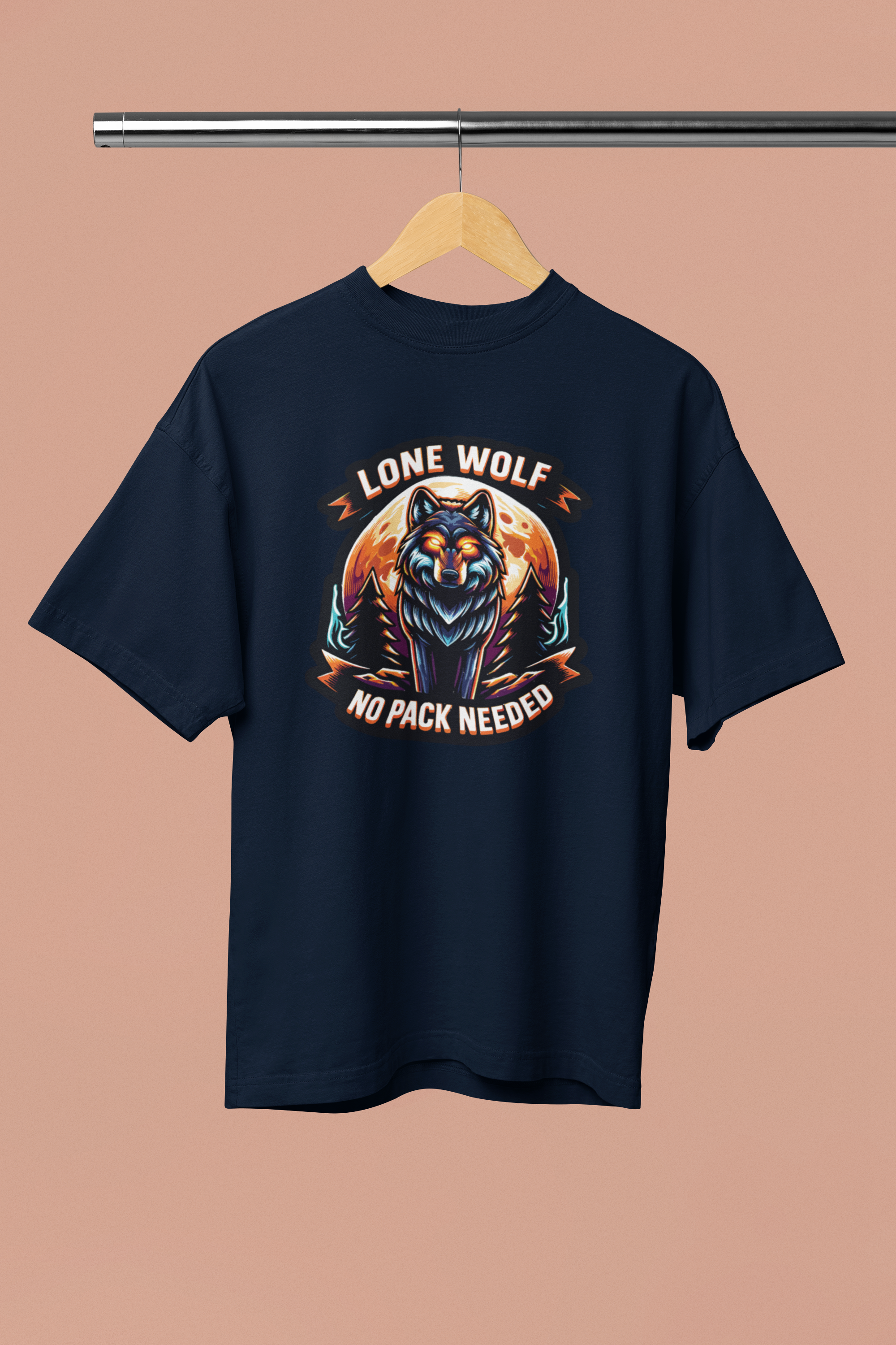 Lone Wolf | Unisex Premium Oversized T-Shirt – Heavyweight Streetwear