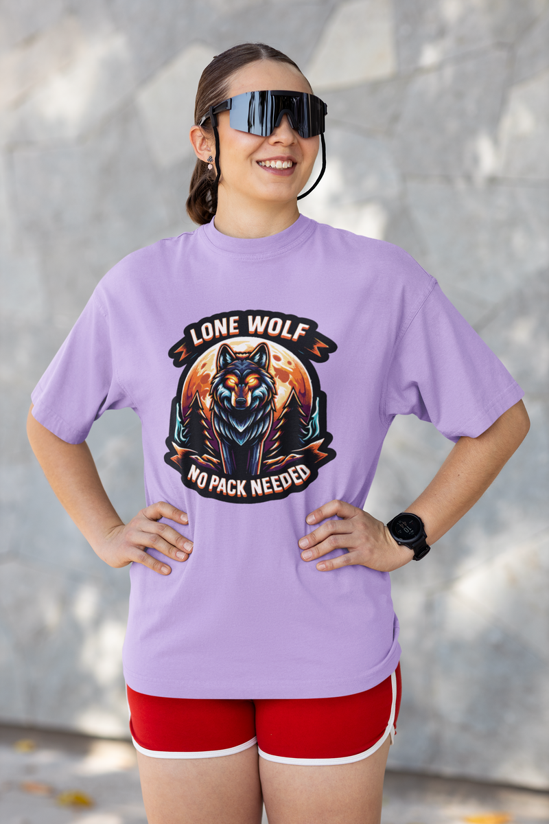Lone Wolf | Unisex Premium Oversized T-Shirt – Heavyweight Streetwear